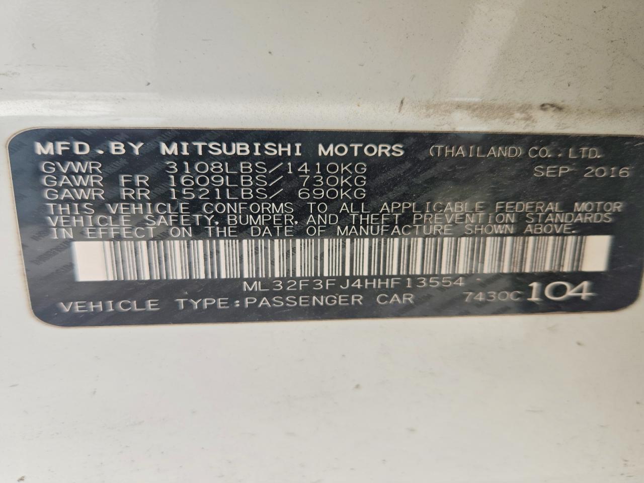 2017 Mitsubishi Mirage G4 Es - zdjęcie 13