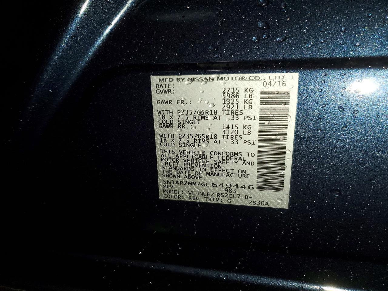 2016 Nissan Pathfinder Sv - zdjęcie 12