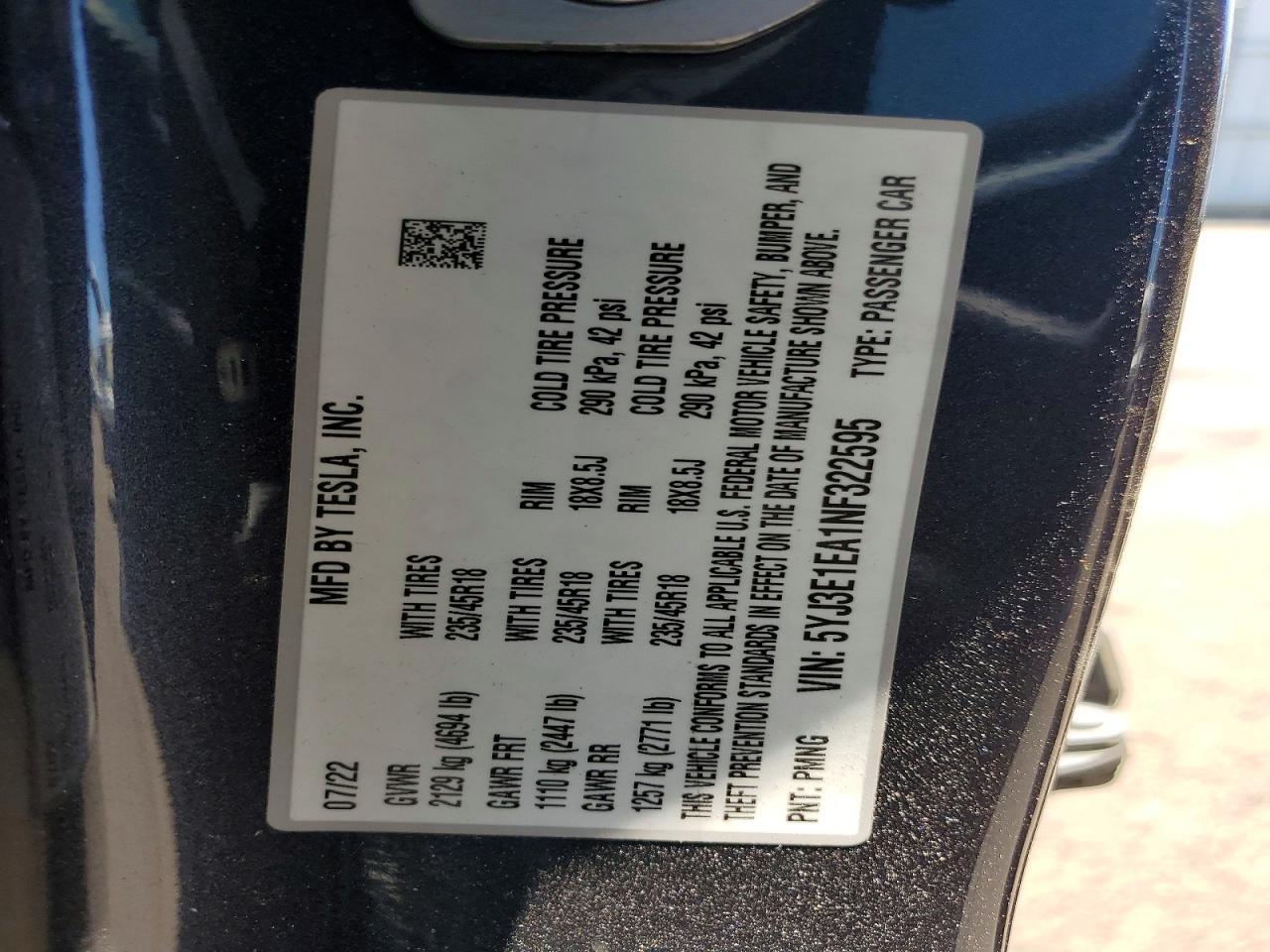 2022 Tesla Model 3 - zdjęcie 12