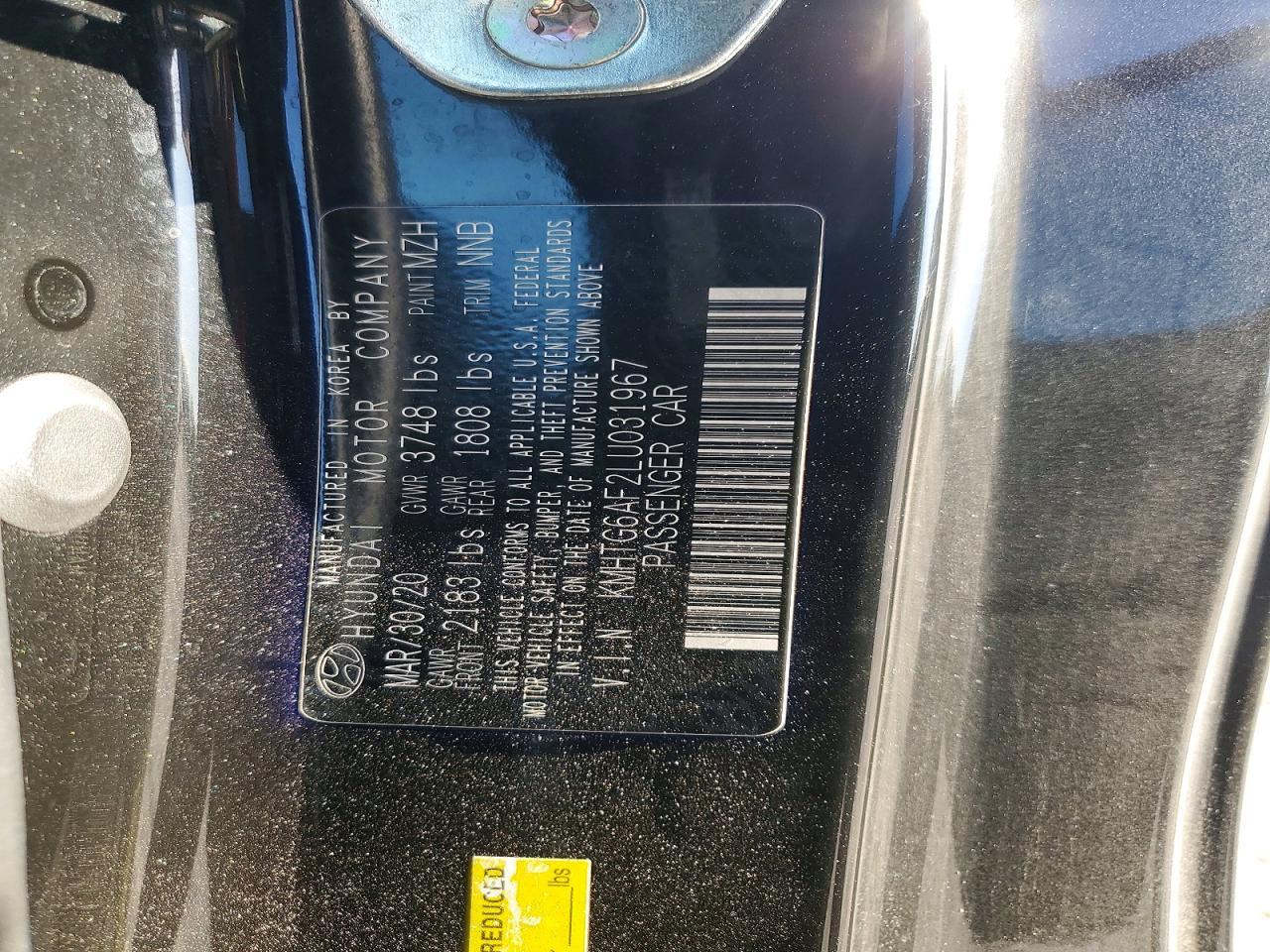 2020 Hyundai Veloster 2.0L - zdjęcie 12