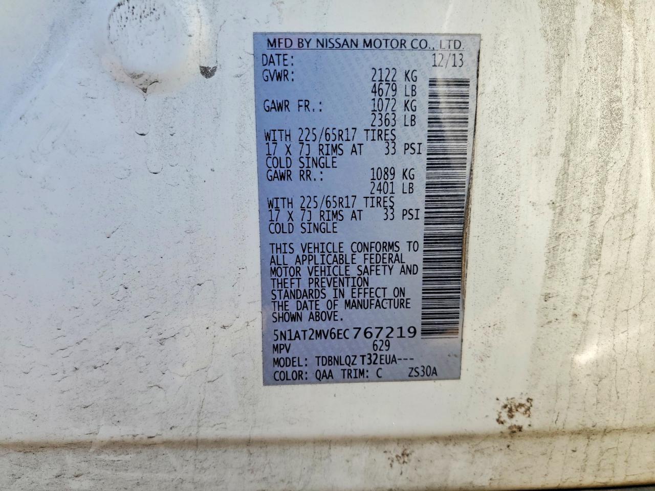 2014 Nissan Rogue Sv - zdjęcie 13