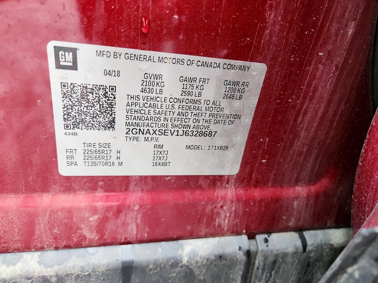 2018 Chevrolet Equinox Lt - zdjęcie 13