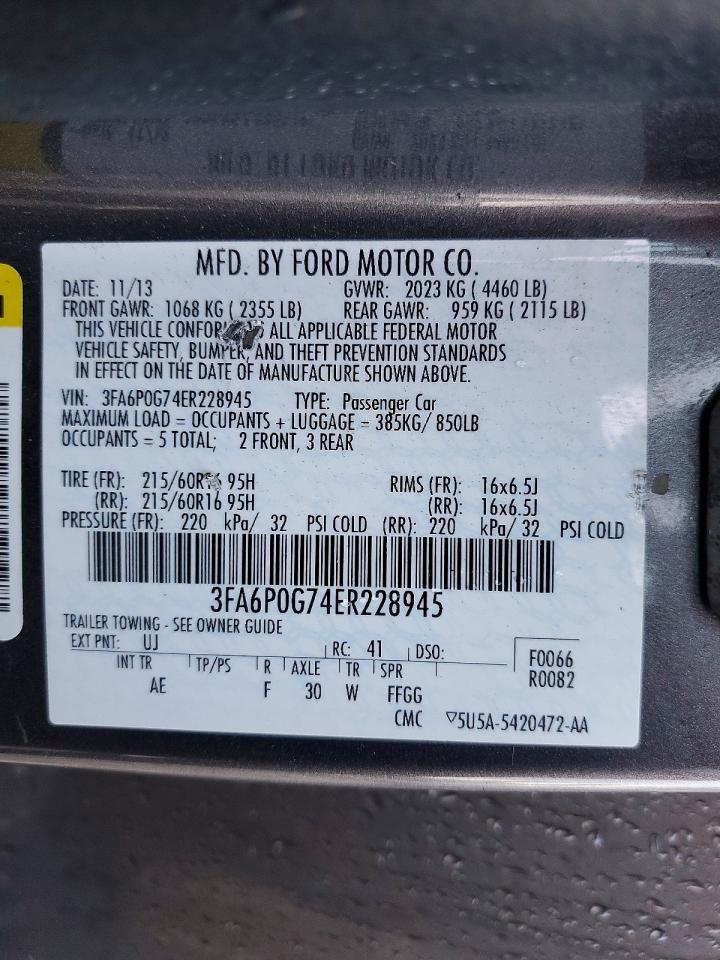 2014 Ford Fusion S - zdjęcie 13