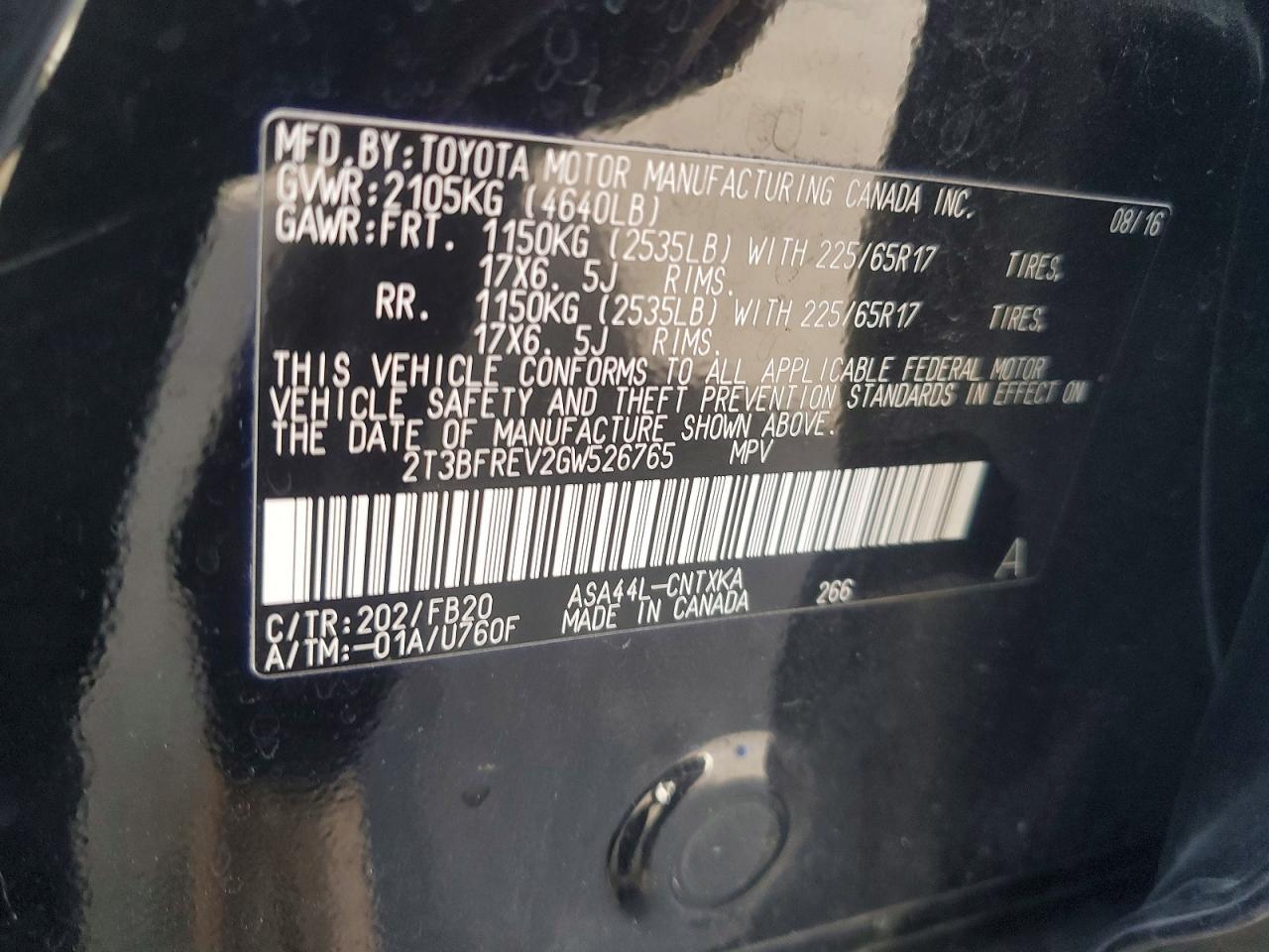 2016 Toyota Rav4 Le - zdjęcie 13