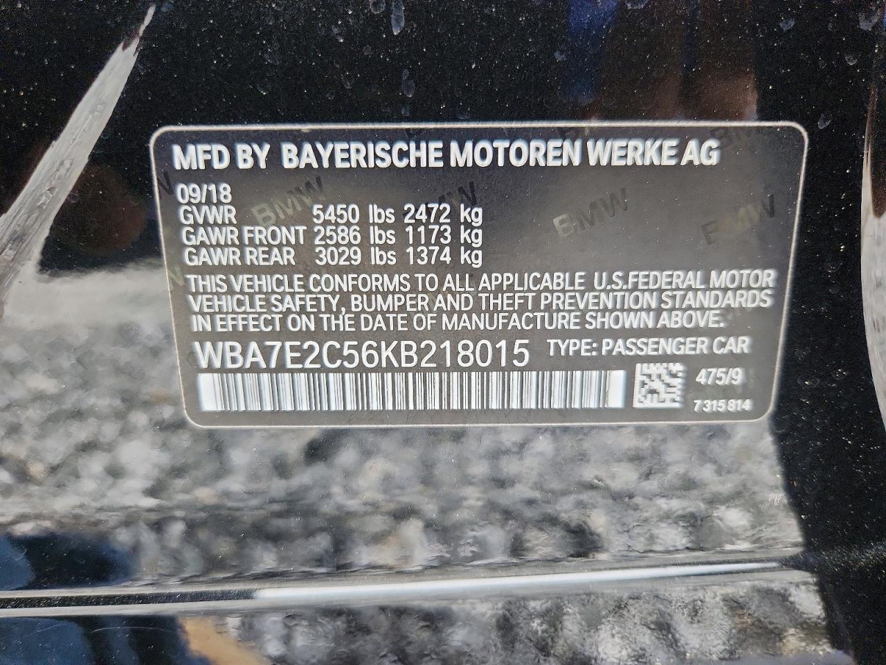 2019 BMW 740 I - zdjęcie 12