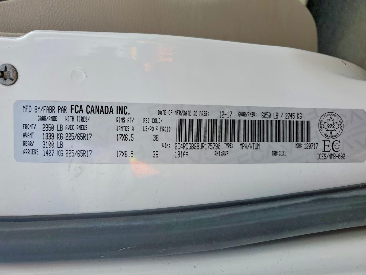 2018 Dodge Grand Caravan Se - zdjęcie 13