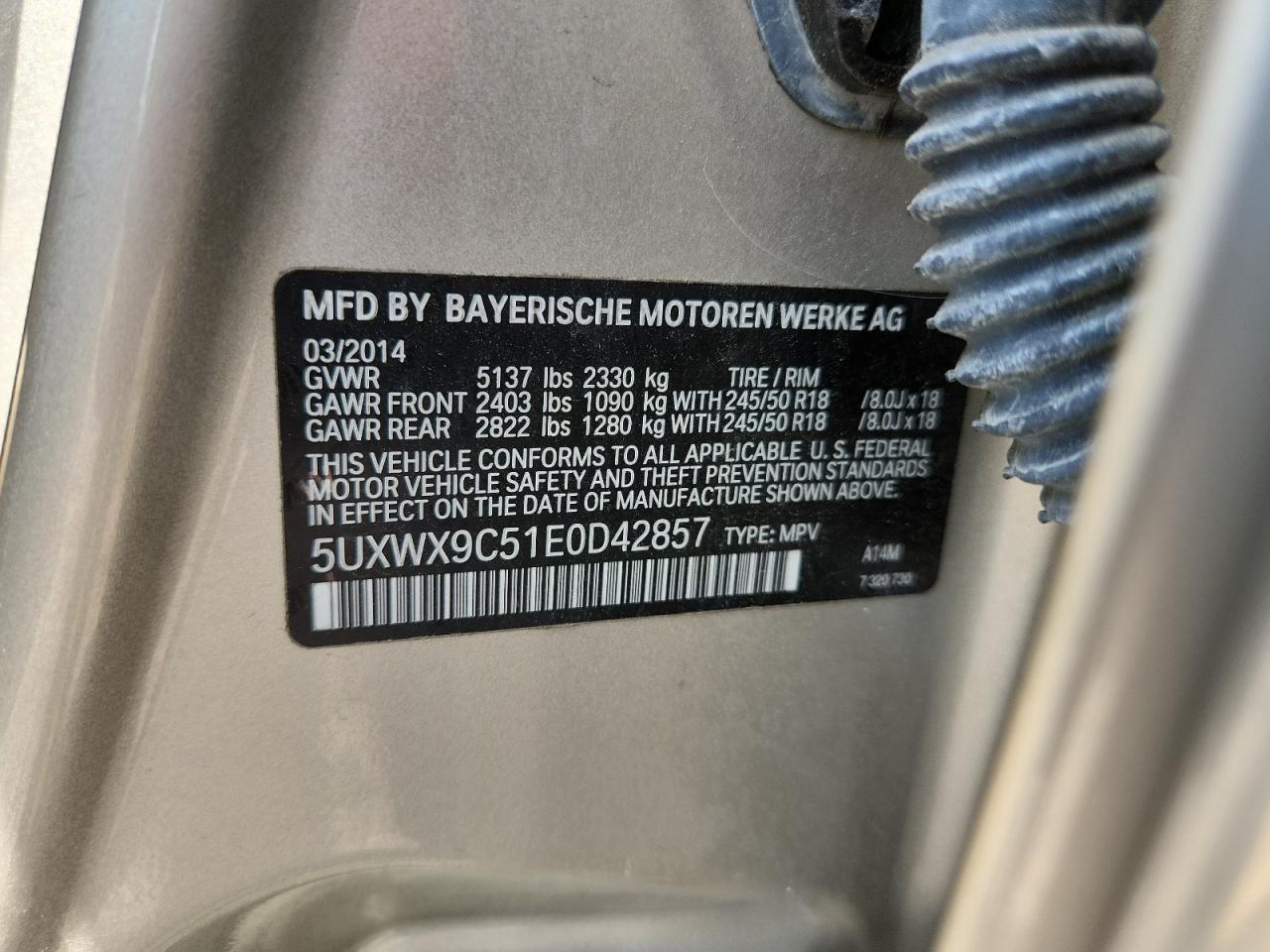2014 BMW X3 xDrive28I - zdjęcie 13