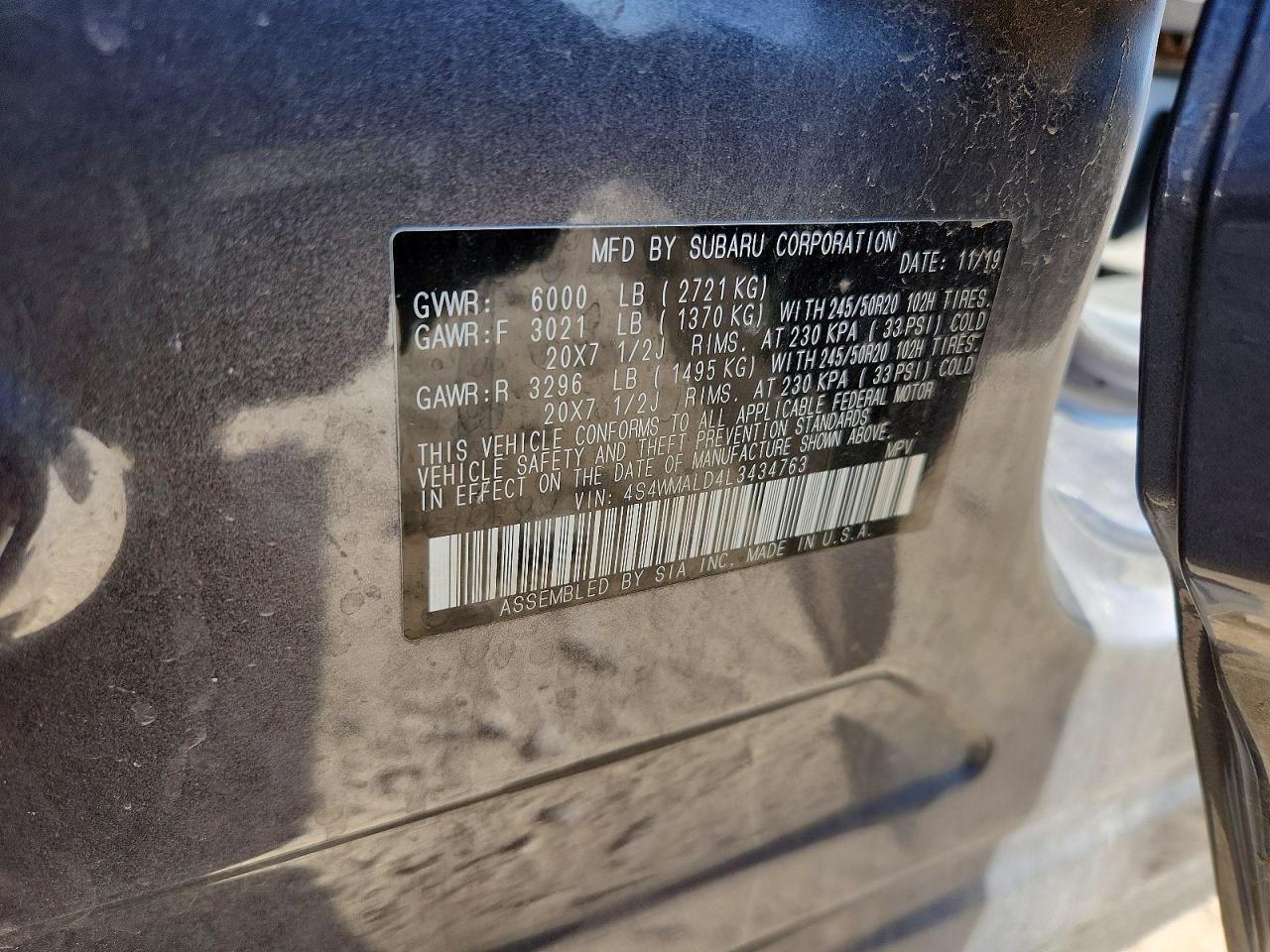 2020 Subaru Ascent Limited - zdjęcie 13