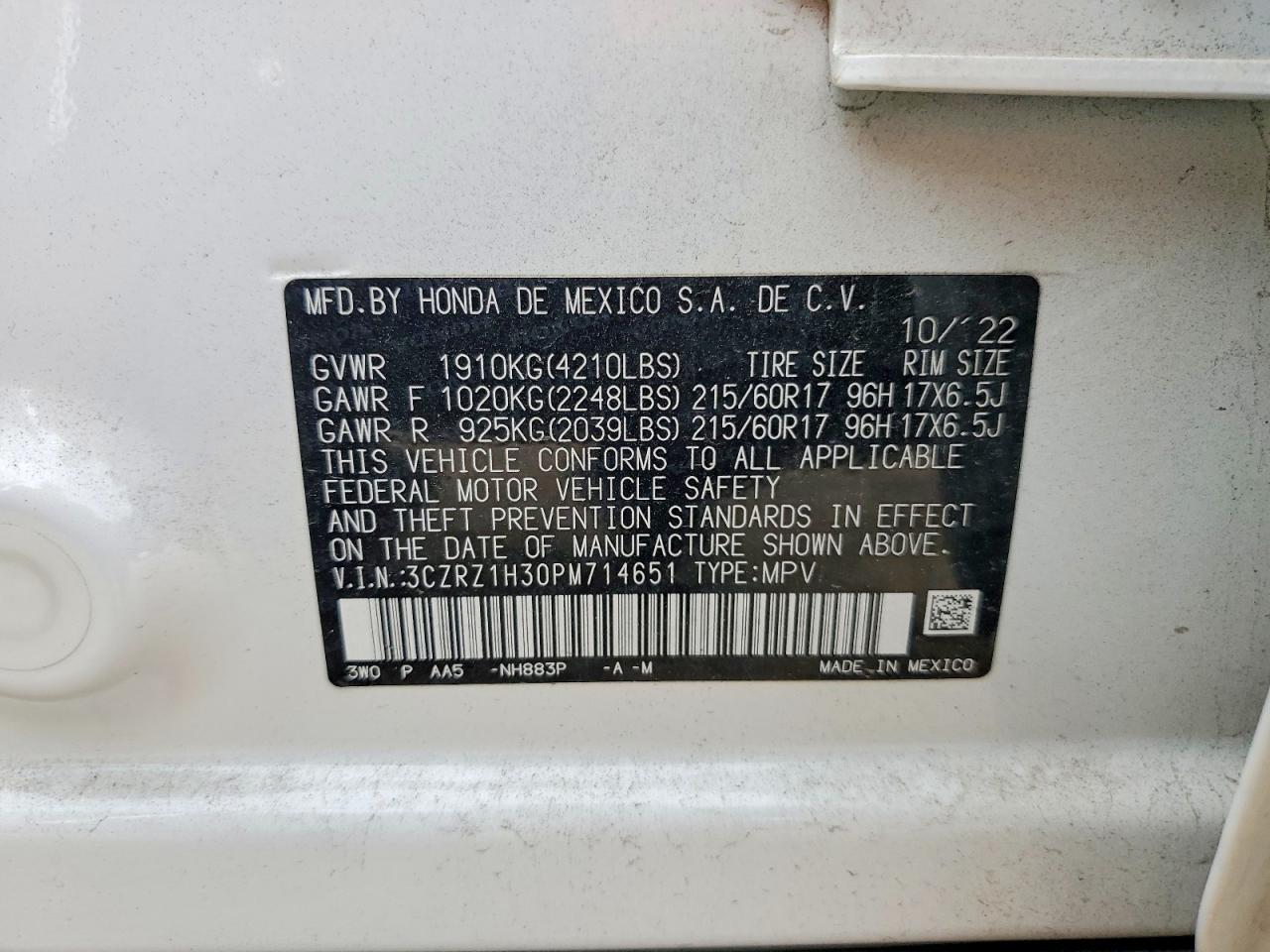 2023 Honda Hr-V Lx - zdjęcie 13