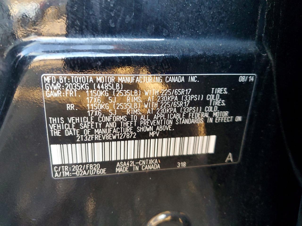 2014 Toyota Rav4 Le - zdjęcie 13