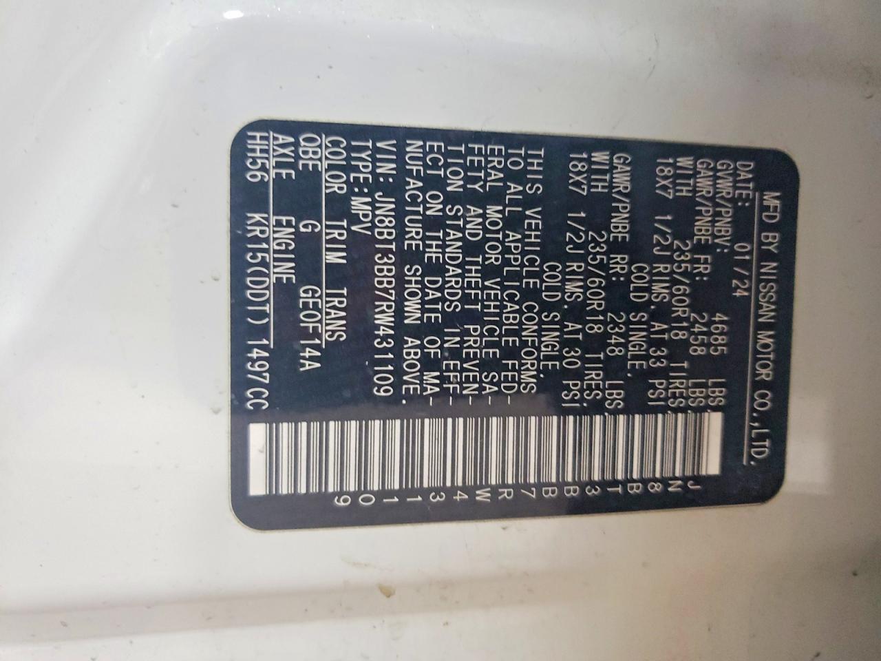 2024 Nissan Rogue Sv - zdjęcie 14