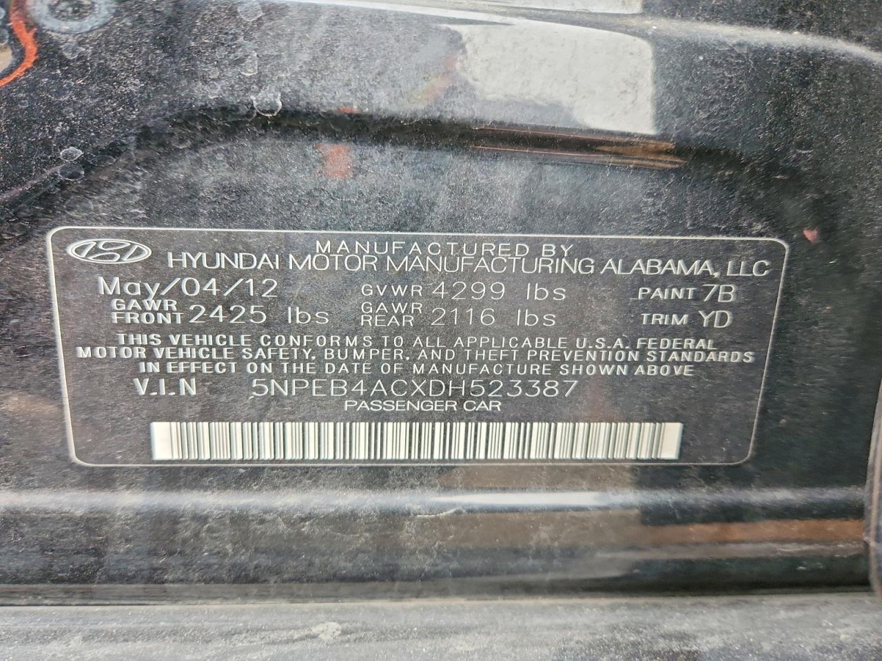 2013 Hyundai Sonata Gls - zdjęcie 12
