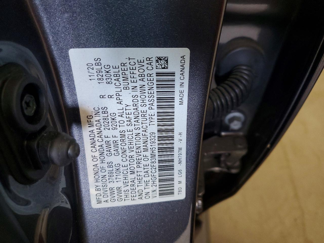 2021 Honda Civic Sport - zdjęcie 12