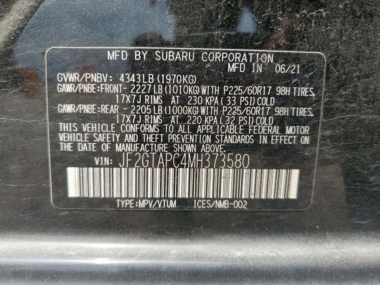 2021 Subaru Crosstrek Premium - zdjęcie 12