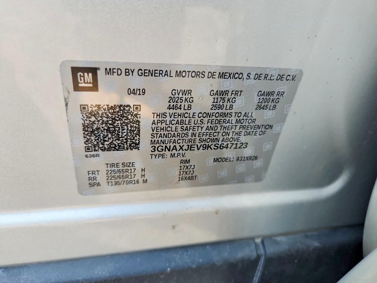 2019 Chevrolet Equinox Lt - zdjęcie 12