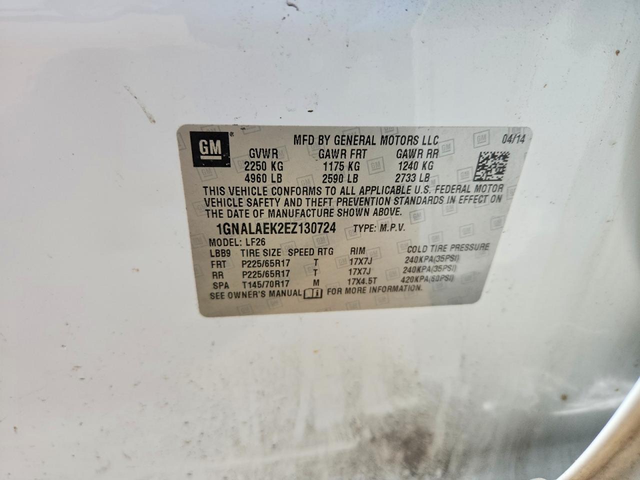 2014 Chevrolet Equinox Ls - zdjęcie 13