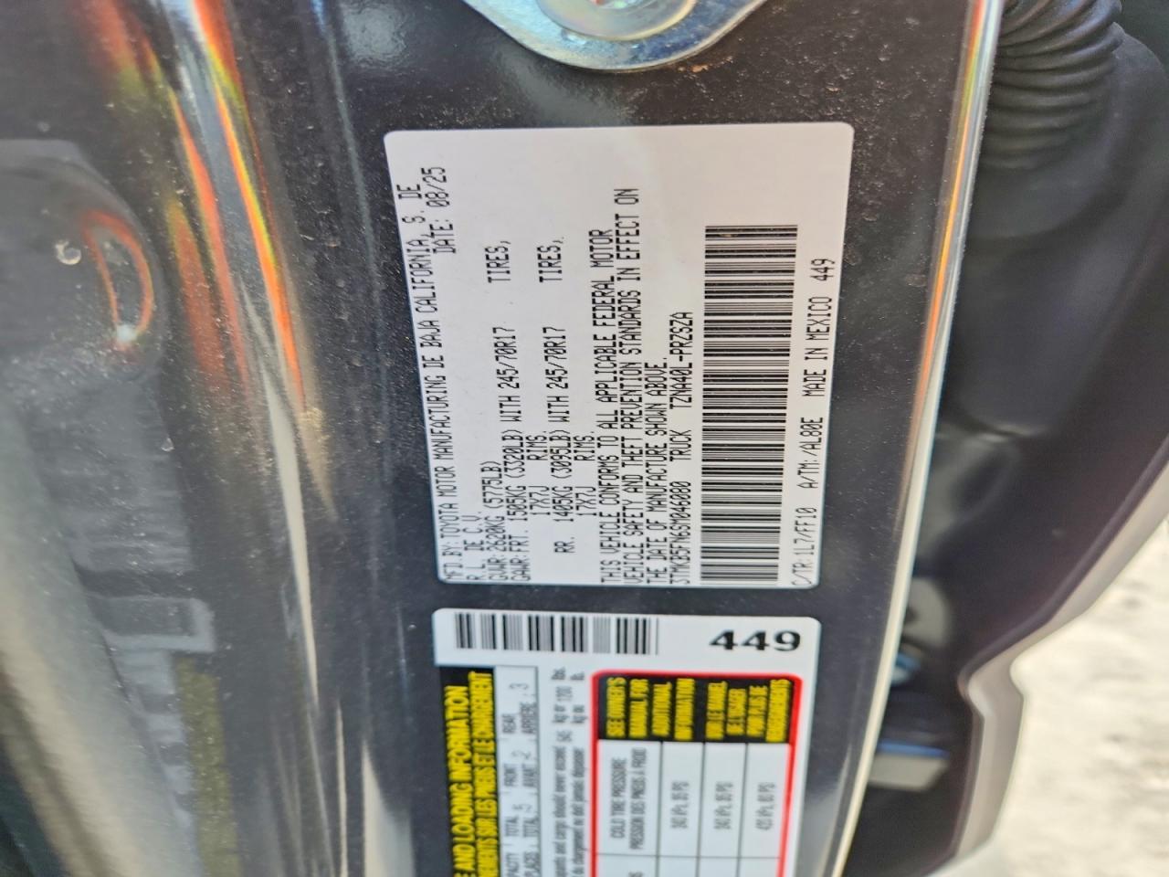 2025 Toyota Tacoma Sr5 - zdjęcie 12