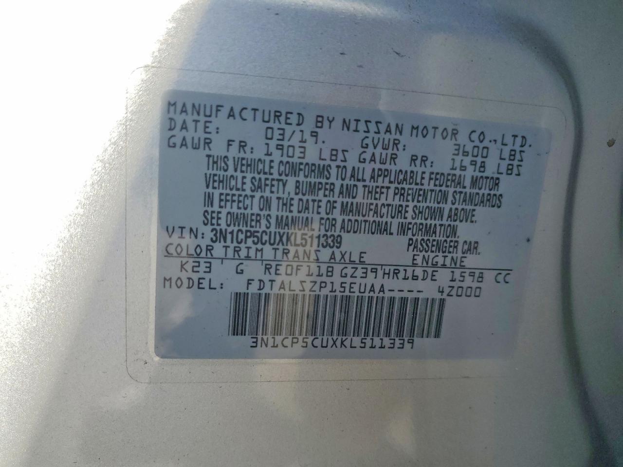 2019 Nissan Kicks Sv - zdjęcie 13