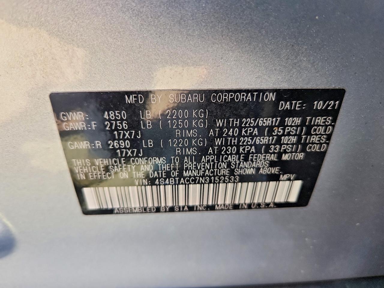 2022 Subaru Outback Premium - zdjęcie 14