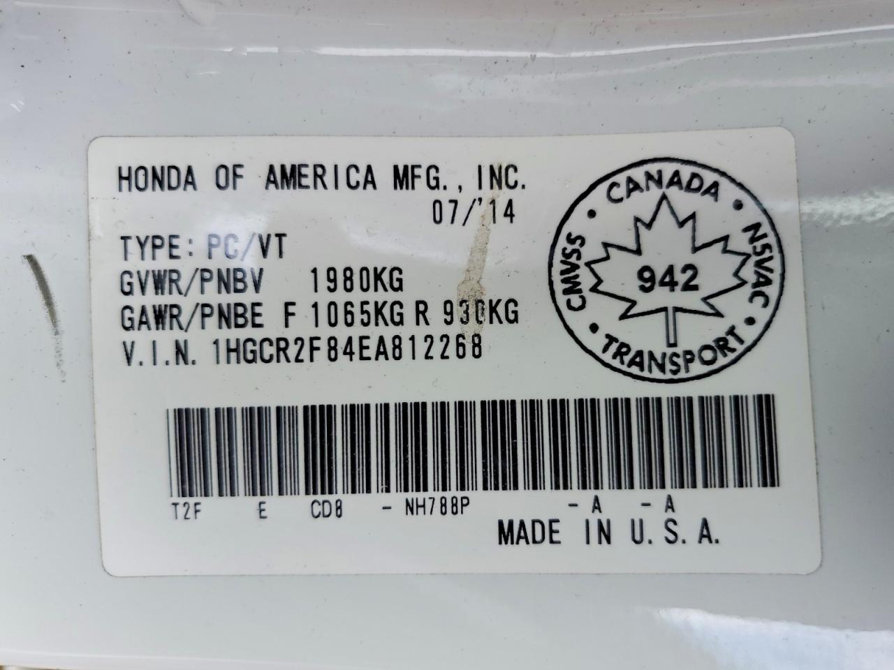 2014 Honda Accord Exl - zdjęcie 13