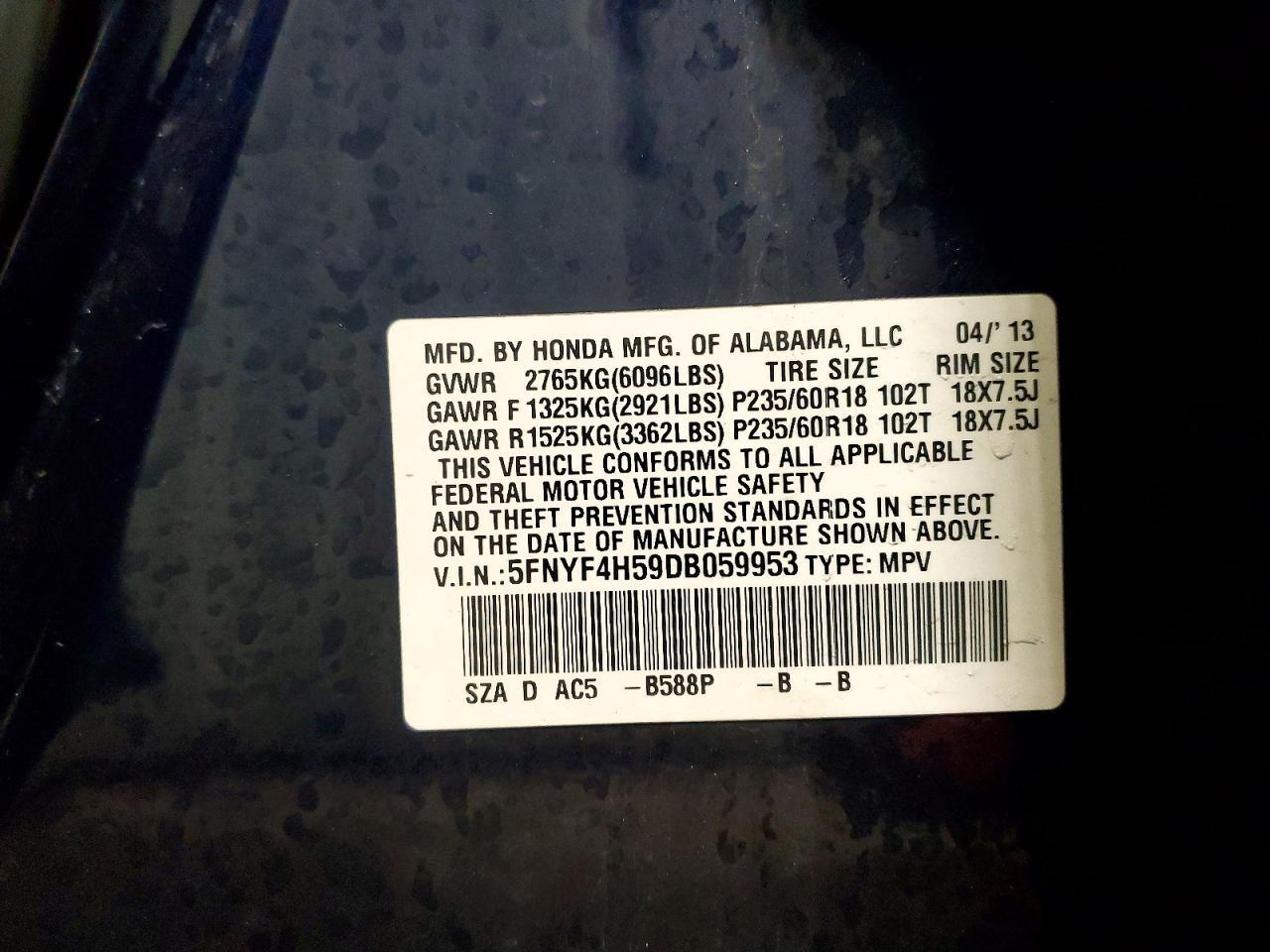 2013 Honda Pilot Exl - zdjęcie 12