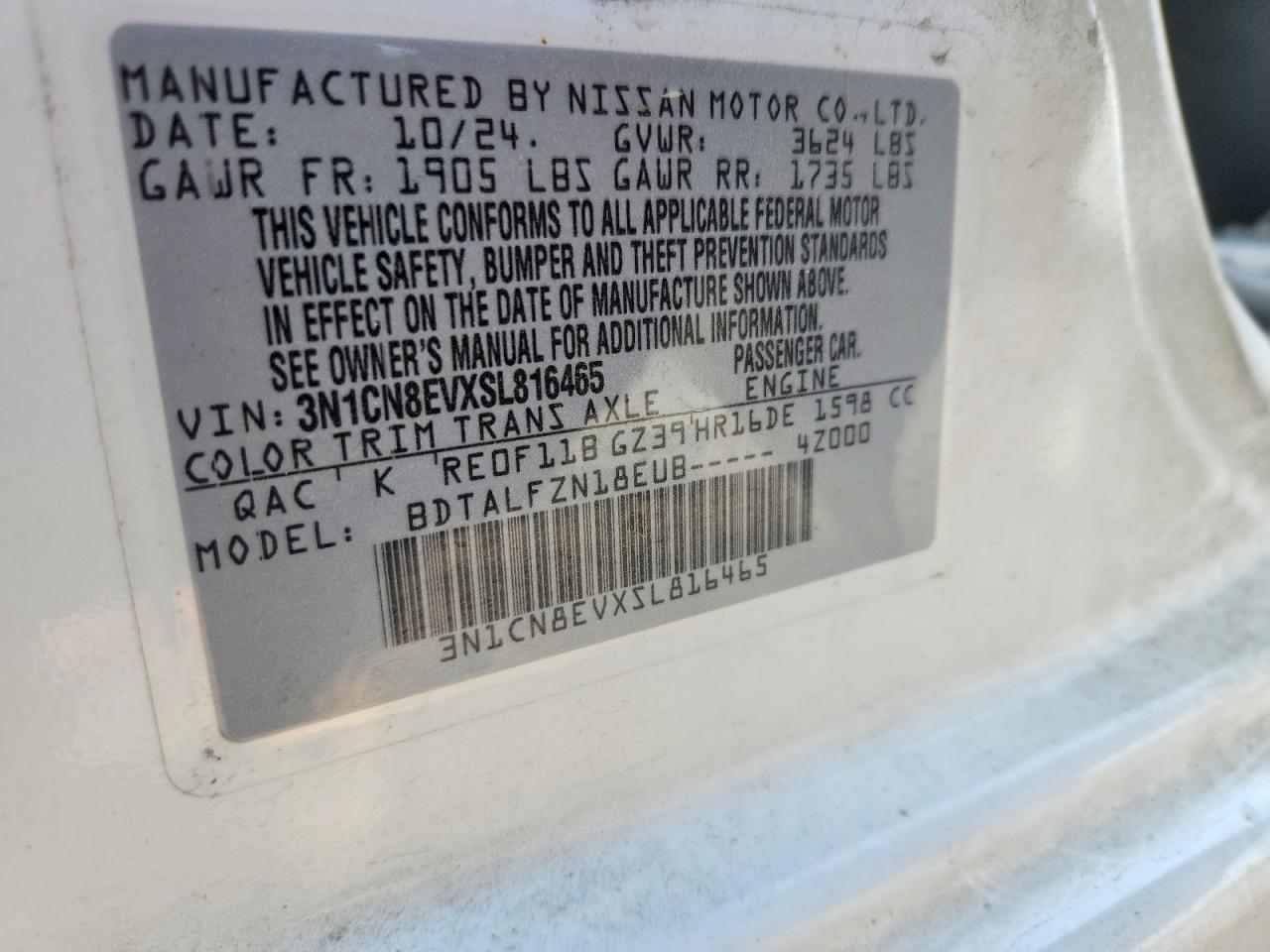 2025 Nissan Versa Sv - zdjęcie 13