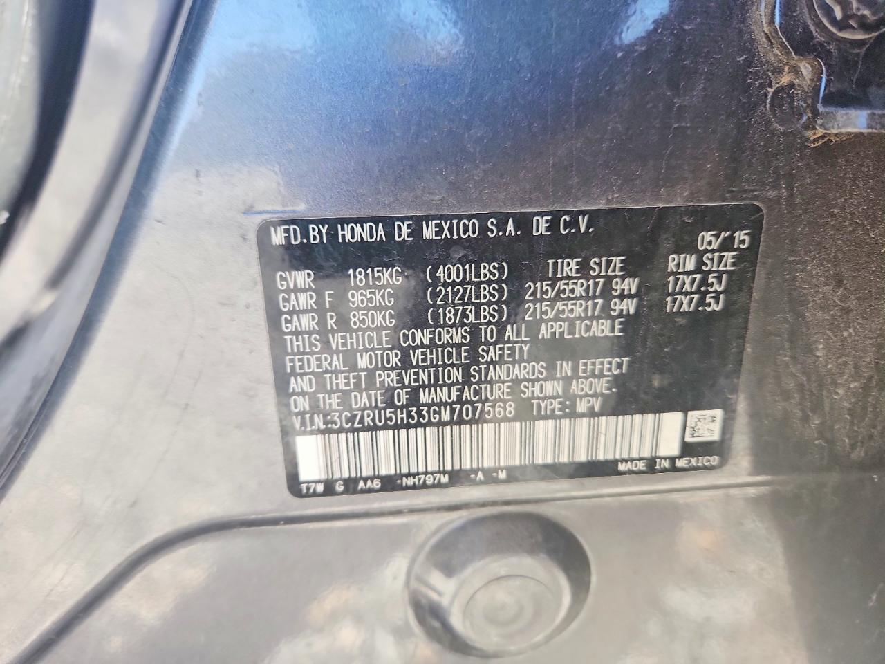 2016 Honda Hr-V Lx - zdjęcie 13