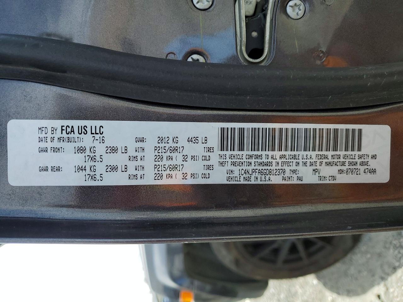2016 Jeep Patriot Latitude - zdjęcie 13