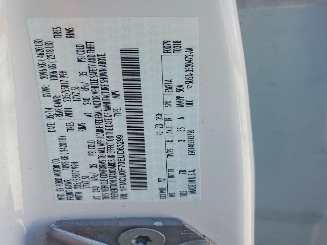 2014 Ford Escape S - zdjęcie 14