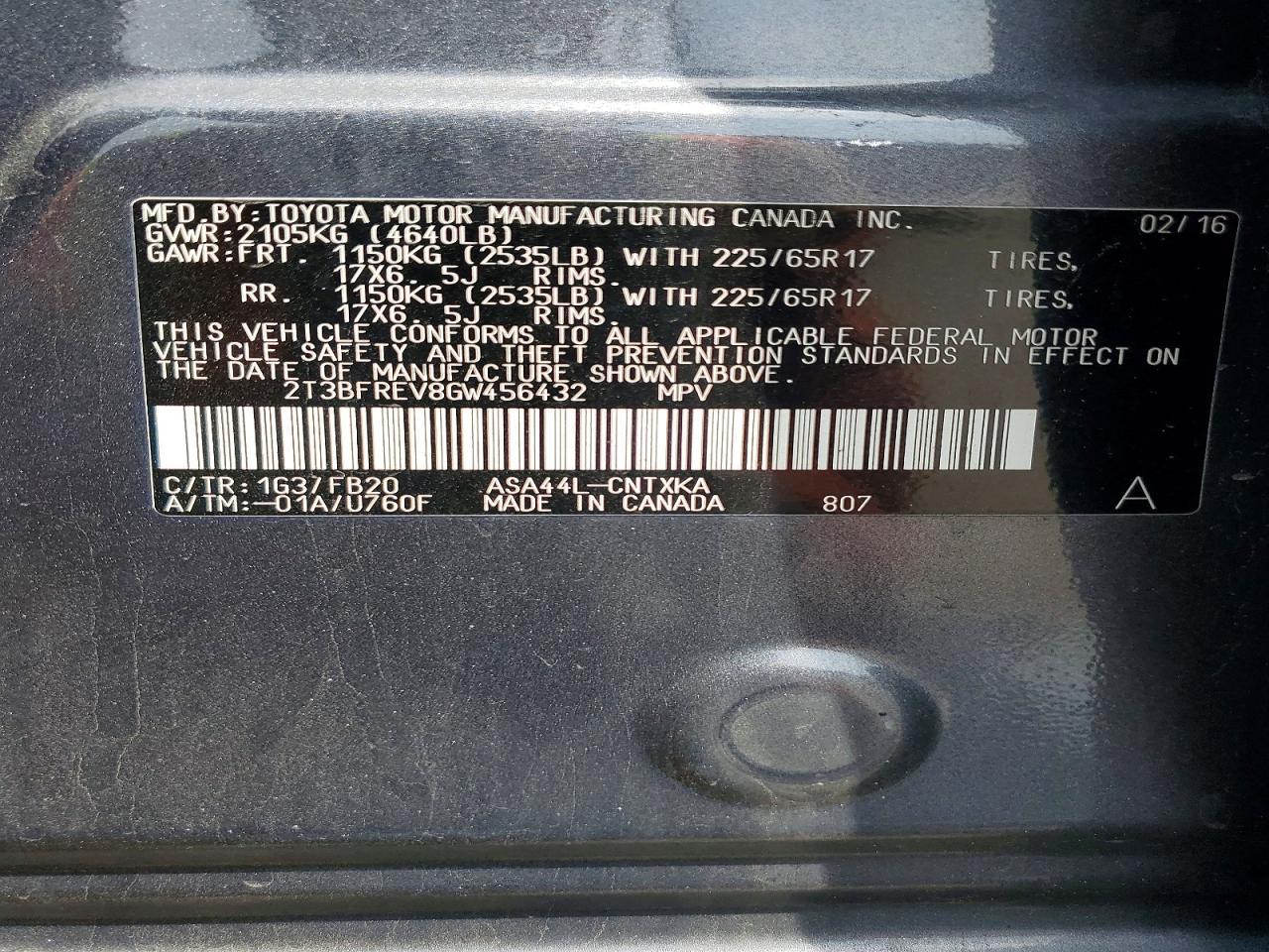 2016 Toyota Rav4 Le - zdjęcie 13