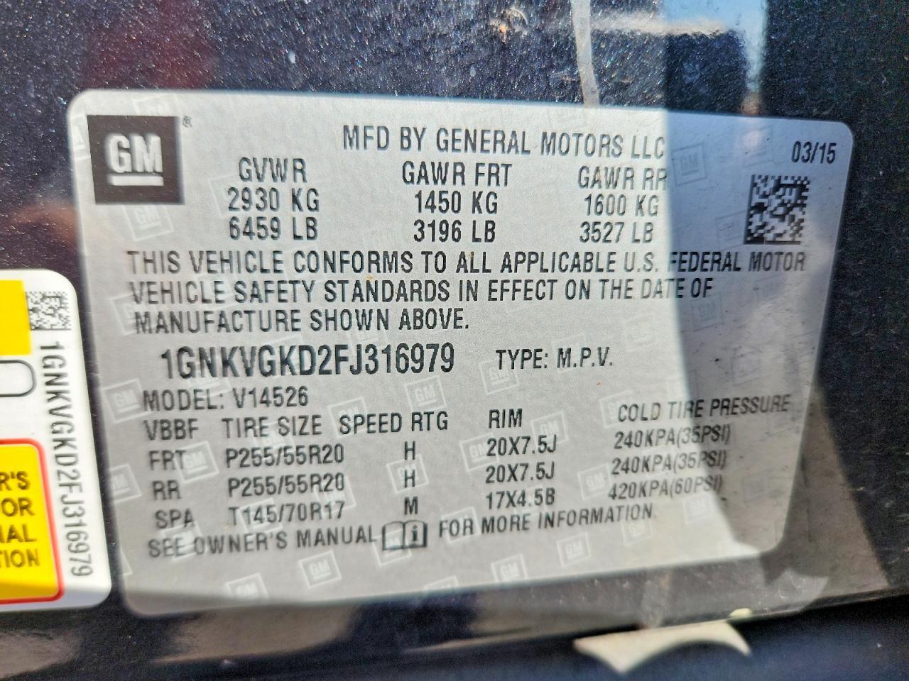 2015 Chevrolet Traverse Lt - zdjęcie 12