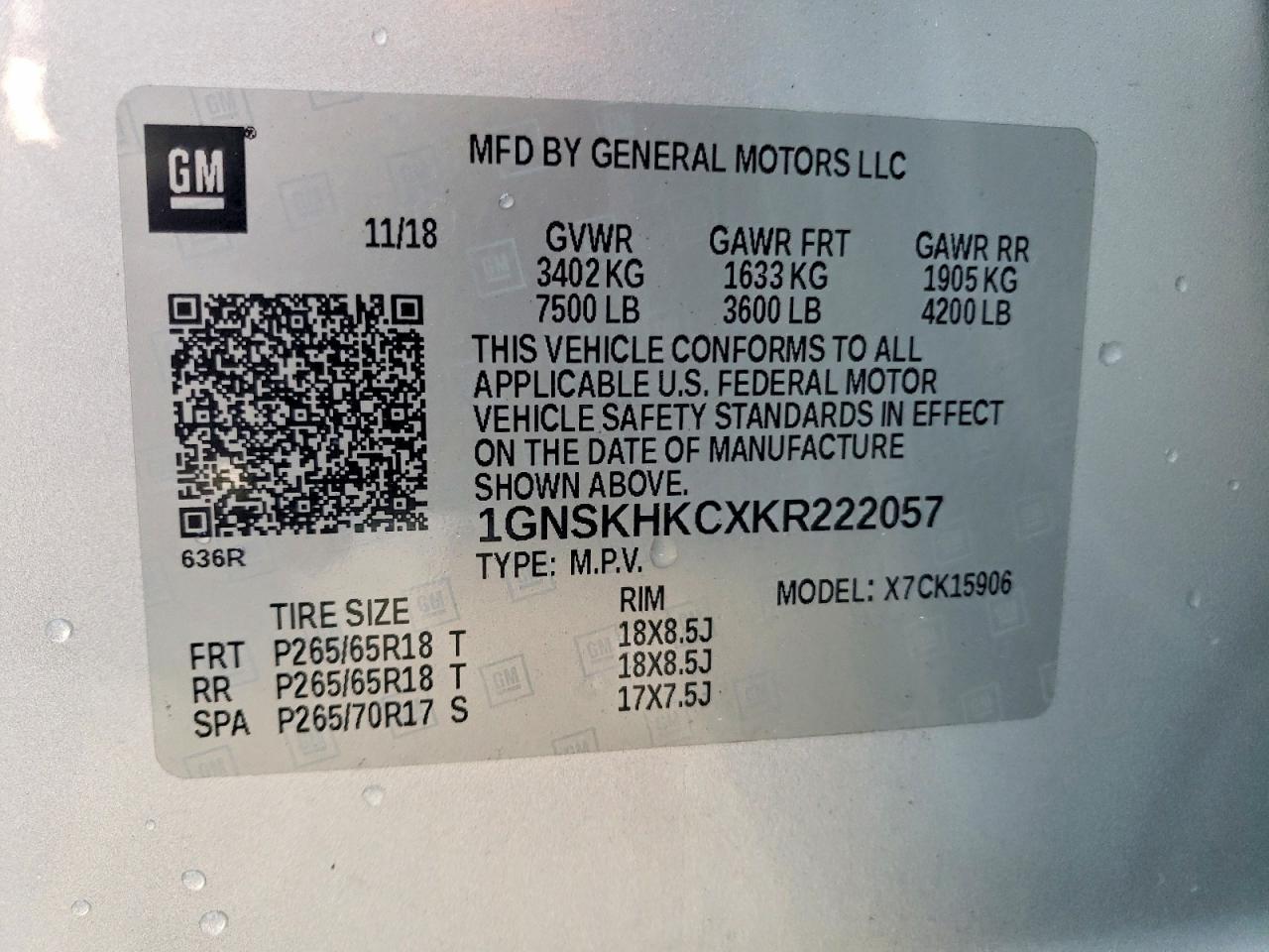 2019 Chevrolet Suburban K1500 Lt - zdjęcie 13