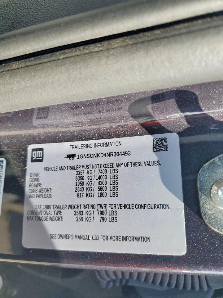 2022 Chevrolet Tahoe C1500 Lt - zdjęcie 13