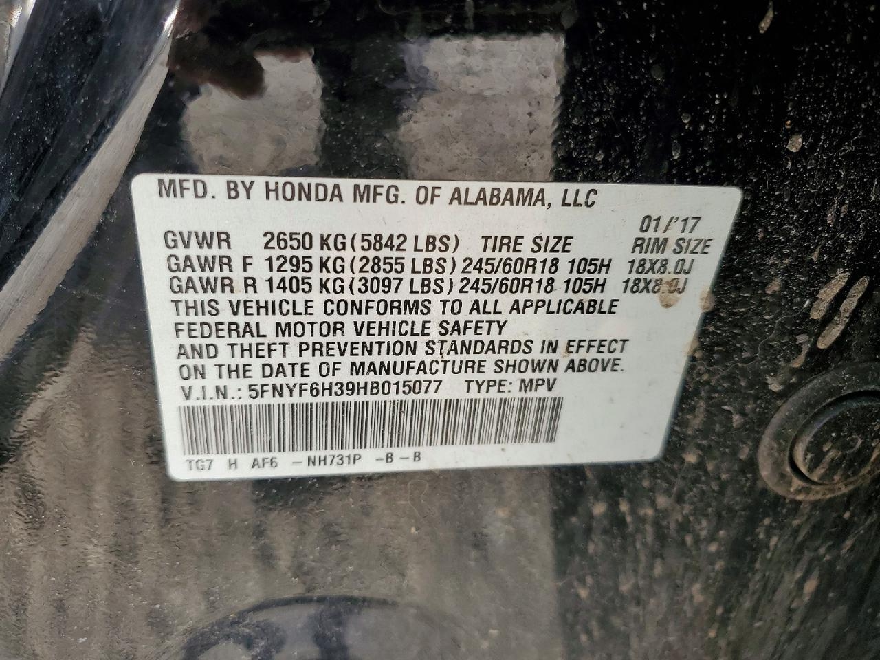 2017 Honda Pilot Ex - zdjęcie 14