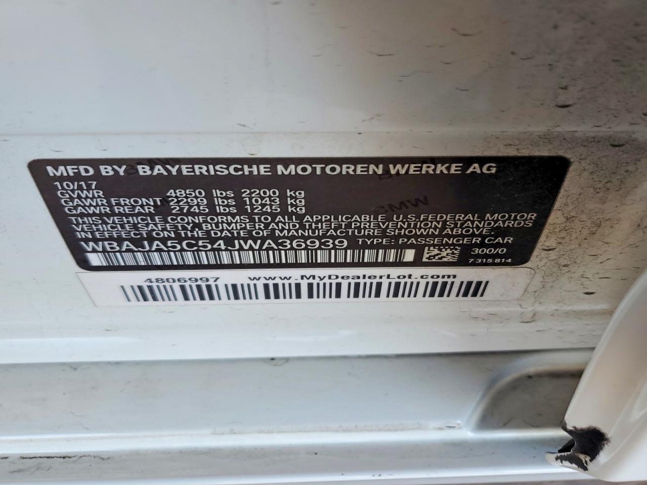 2018 BMW 530 I - zdjęcie 12