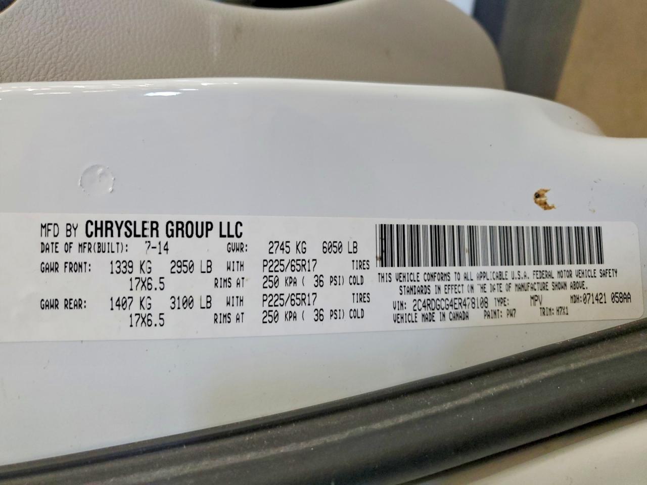 2014 Dodge Grand Caravan Sxt - zdjęcie 13
