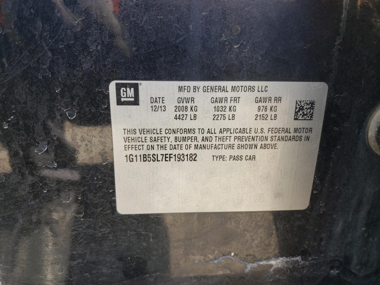 2014 Chevrolet Malibu Ls - zdjęcie 12