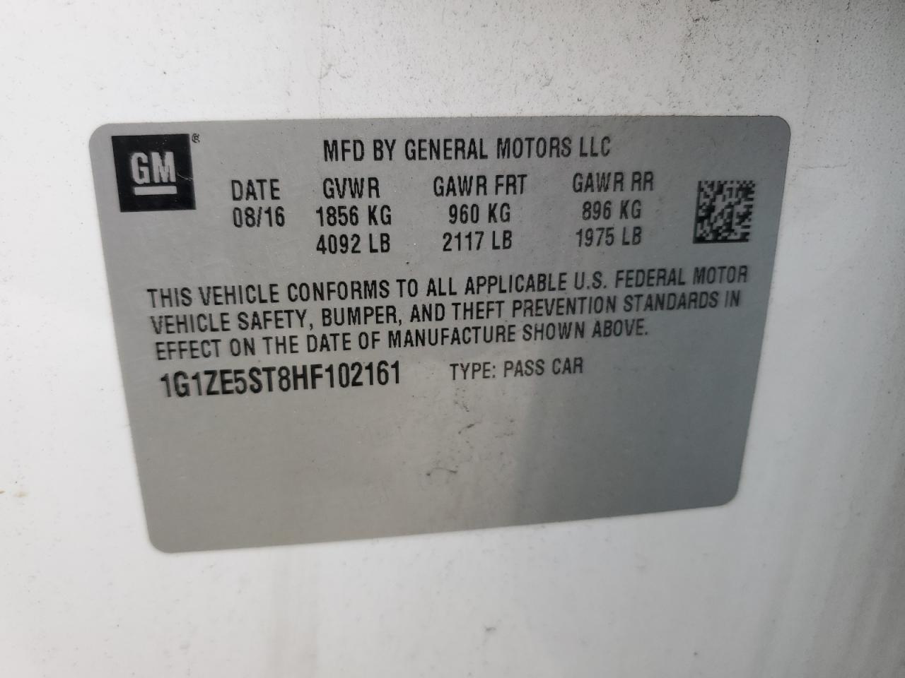 2017 Chevrolet Malibu Lt - zdjęcie 12