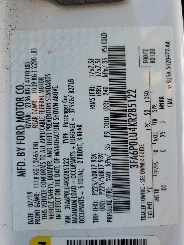 2019 Ford Fusion Se - zdjęcie 13