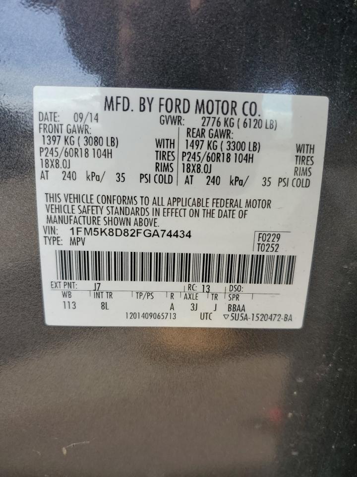 2015 Ford Explorer Xlt Xlt - zdjęcie 12