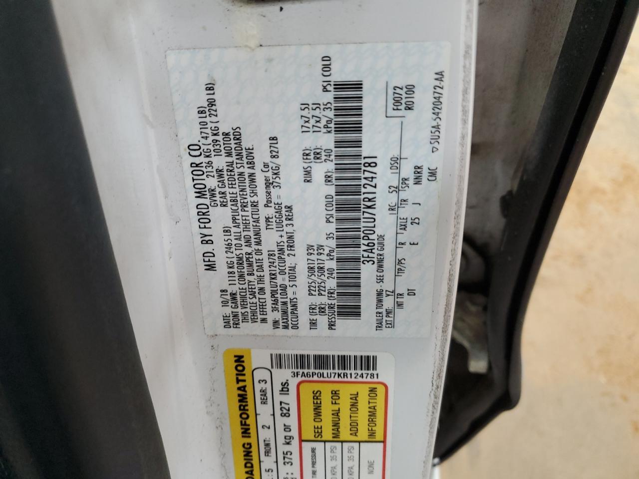 2019 Ford Fusion Se - zdjęcie 12