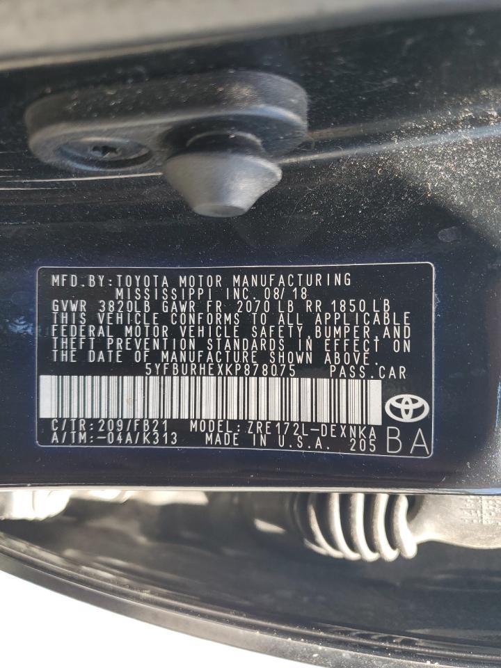 2019 Toyota Corolla L - zdjęcie 12