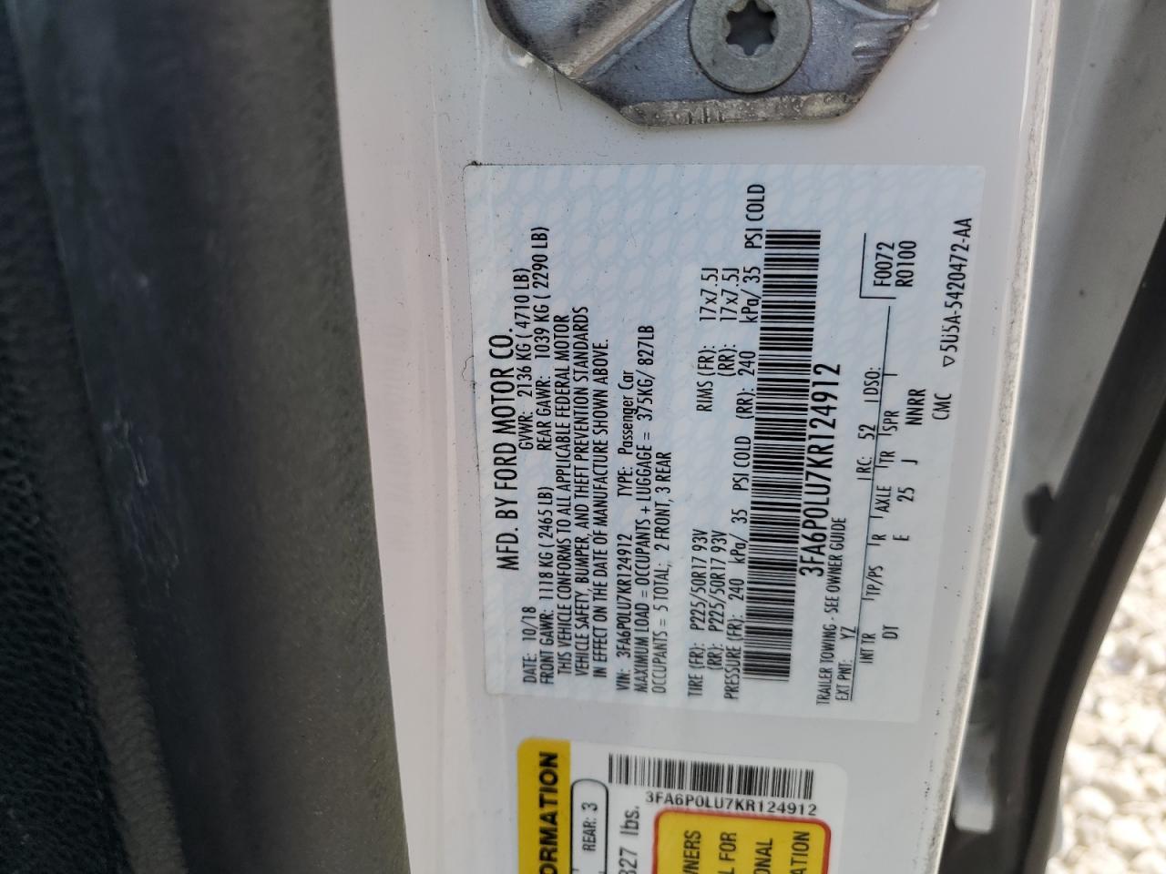 2019 Ford Fusion Se - zdjęcie 12