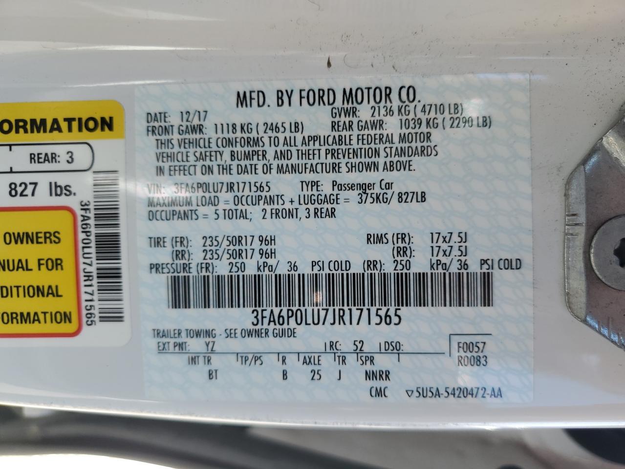 2018 Ford Fusion Se Hybrid - zdjęcie 12