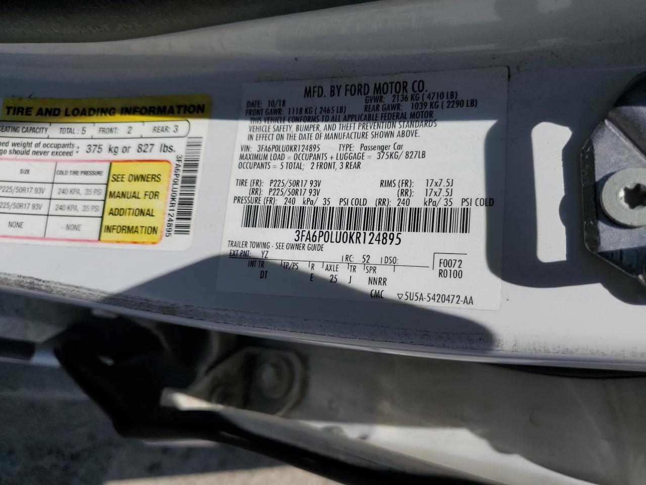 2019 Ford Fusion Se - zdjęcie 13