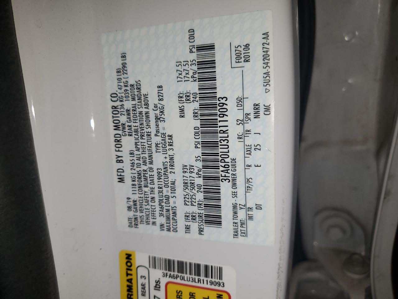 2020 Ford Fusion Se - zdjęcie 12