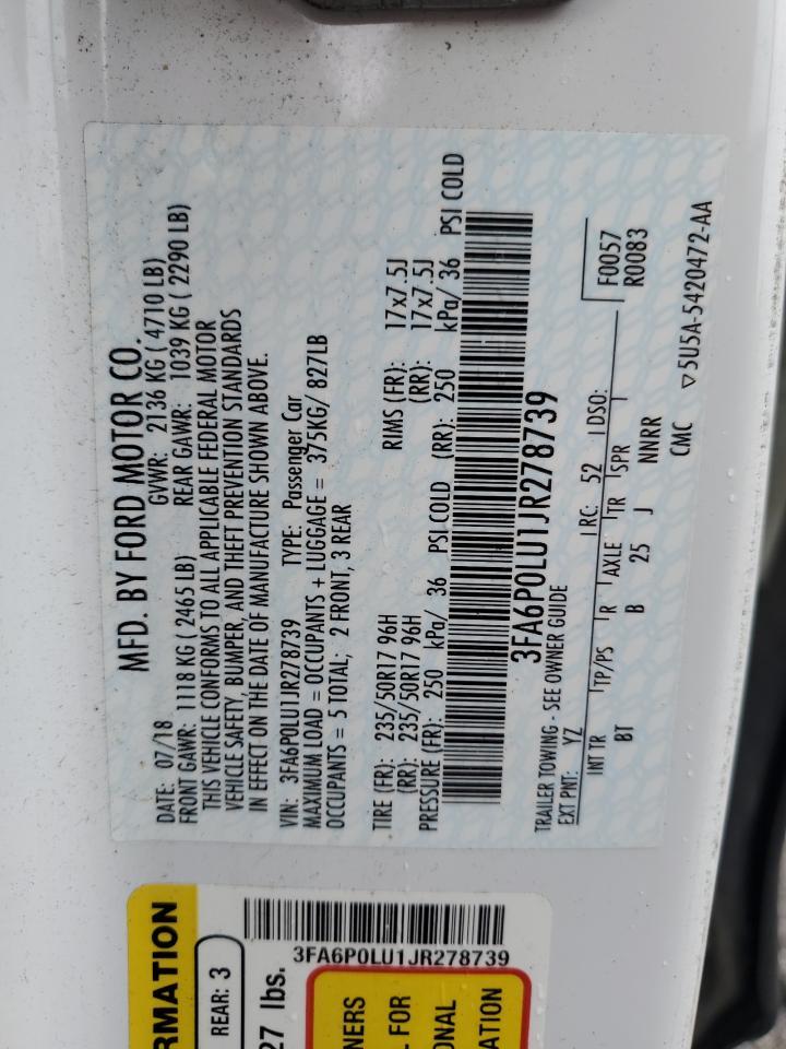 2018 Ford Fusion Se Hybrid - zdjęcie 12