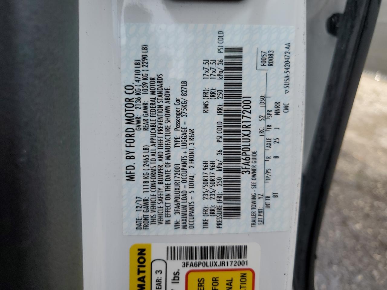 2018 Ford Fusion Se Hybrid - zdjęcie 12