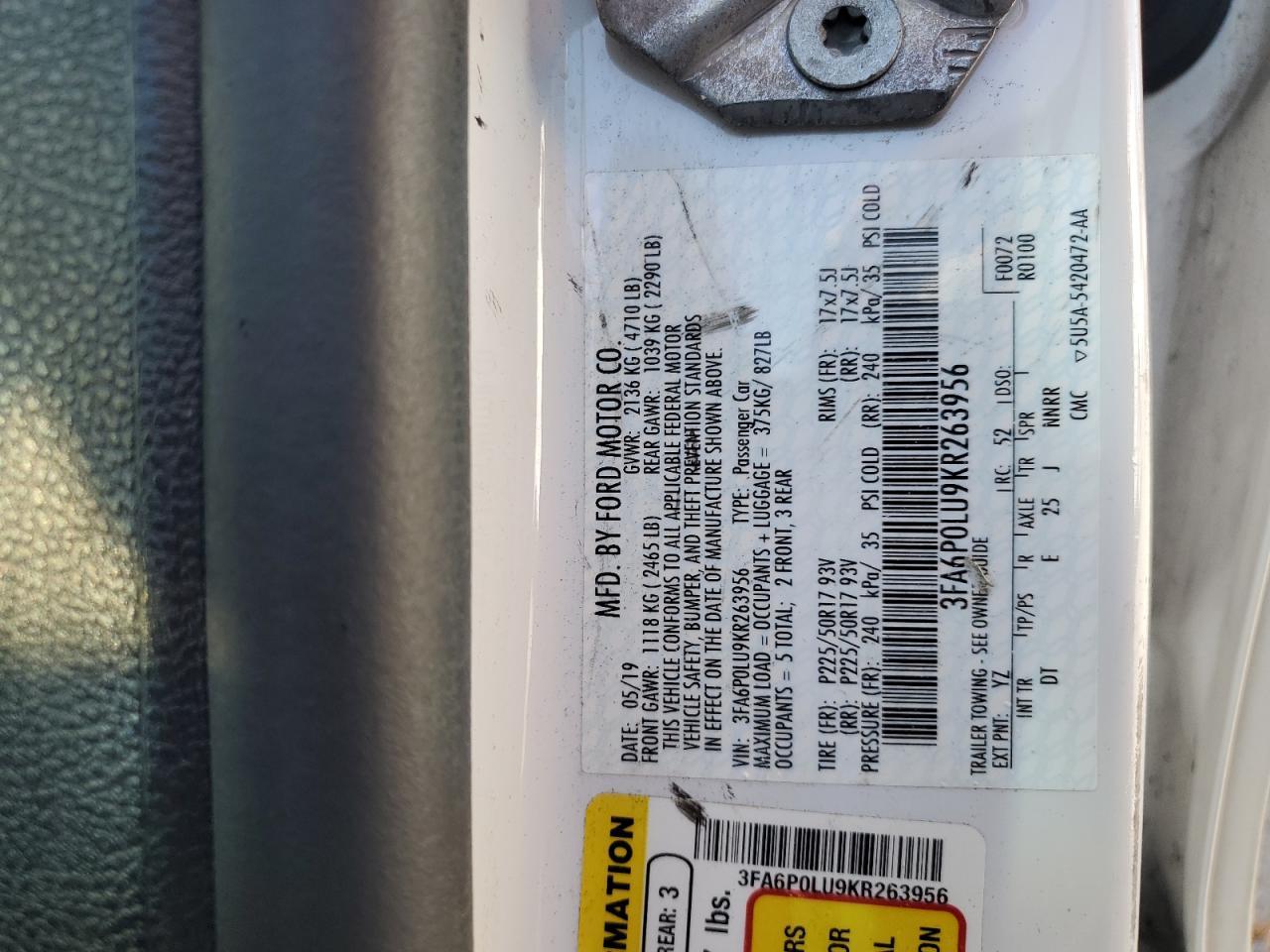 2019 Ford Fusion Se - zdjęcie 12