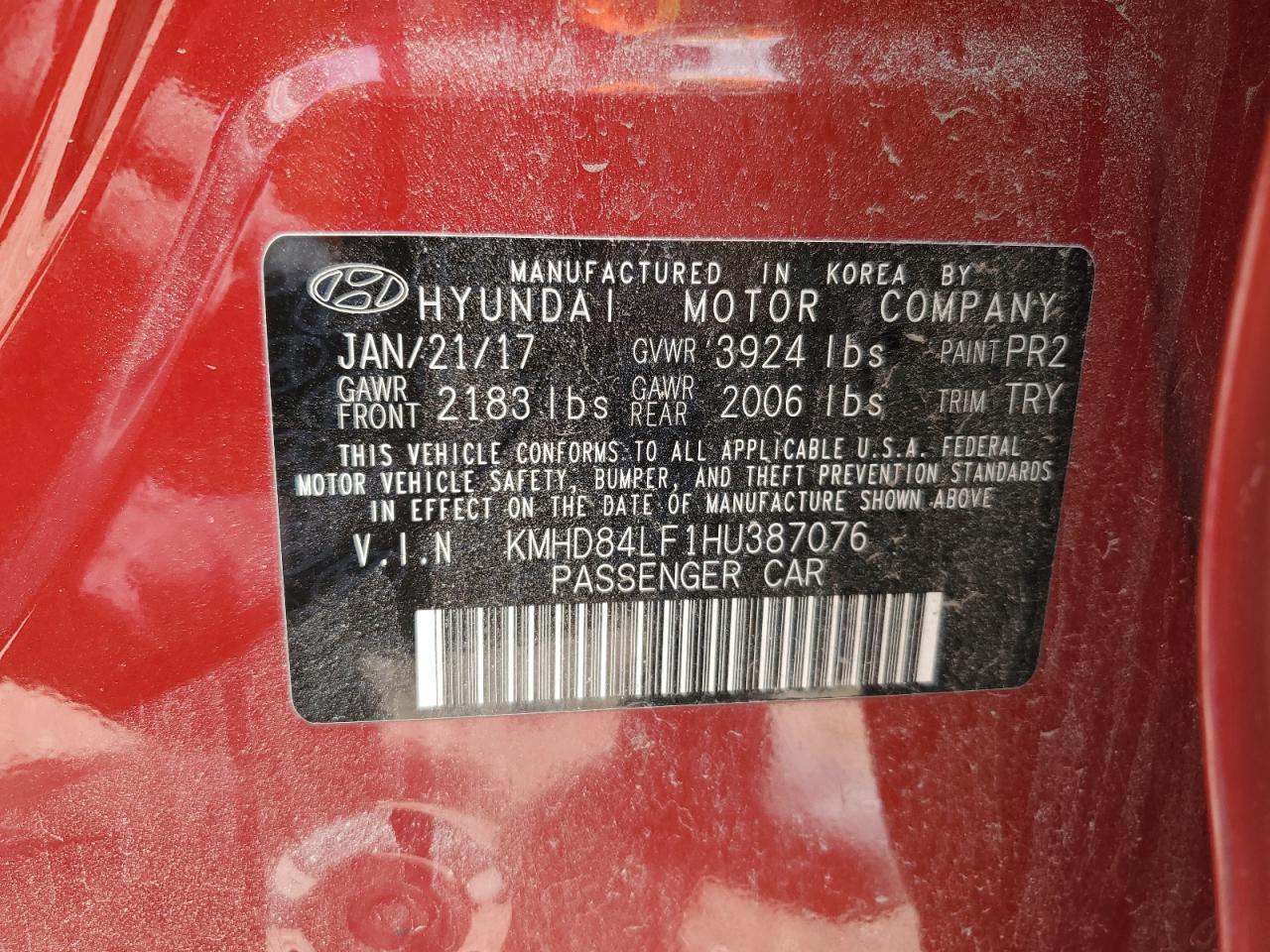 2017 Hyundai Elantra - zdjęcie 12